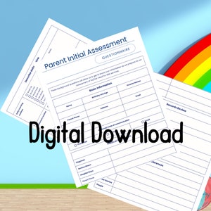 ABA Parent Quesionaire for Initital Intake, Inital Client Intake Checklist for BCBAs, Client Background, BCBA Initial Intake Resource