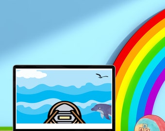 Row Your Boat Teletherapy Slideshow, Speech & ABA Therapy (Digital Download)