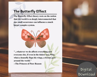 Butterfly Effect Theory Art | Butterfly Wall Art | Inspirational