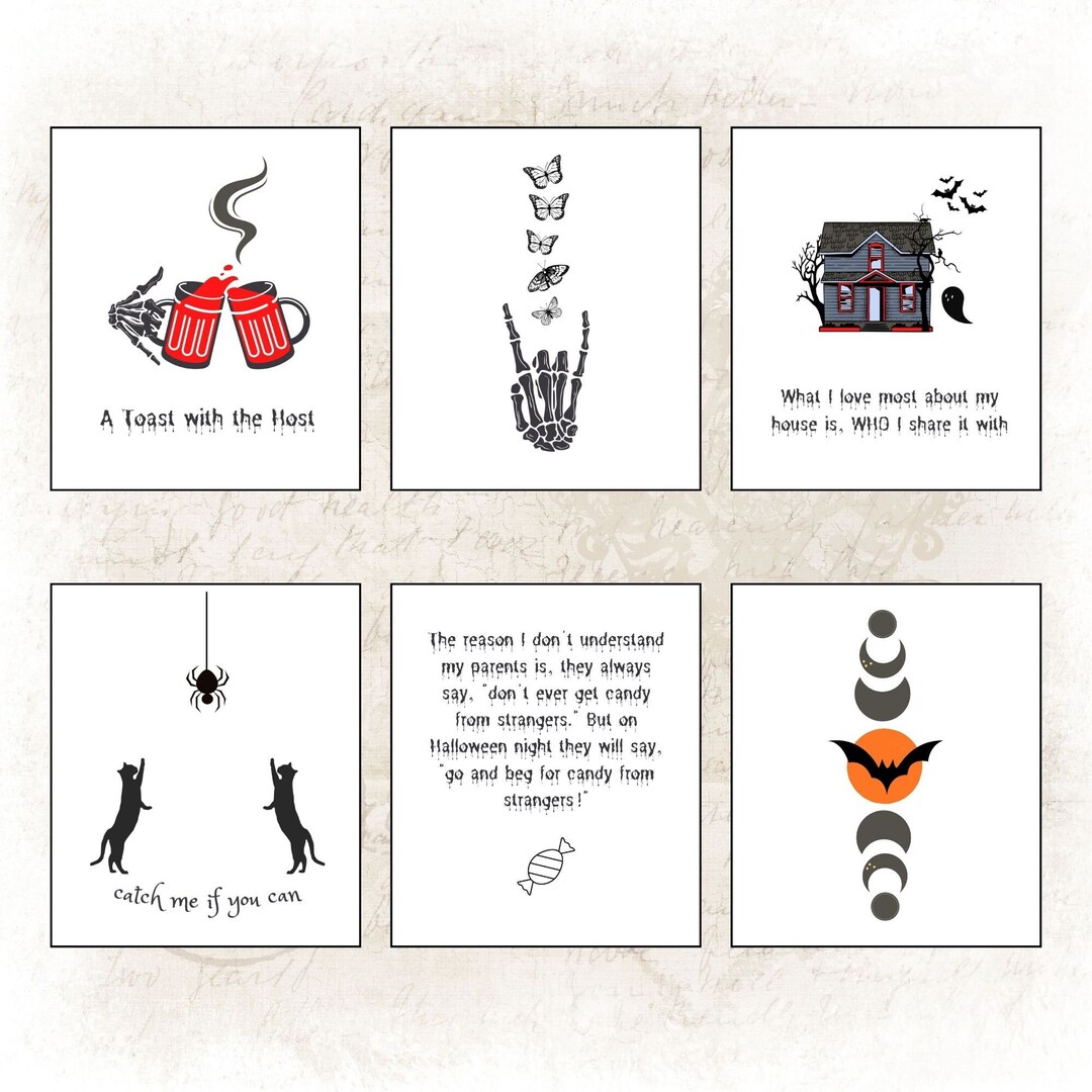Halloween Printable Halloween Wall Art Printable Wall Art Holiday Wall ...
