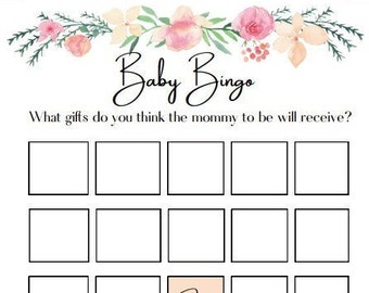 Pink Floral Baby Shower Games Printable,  Baby Shower Games Bundle, Baby Shower Games, Printable Baby Shower Games download