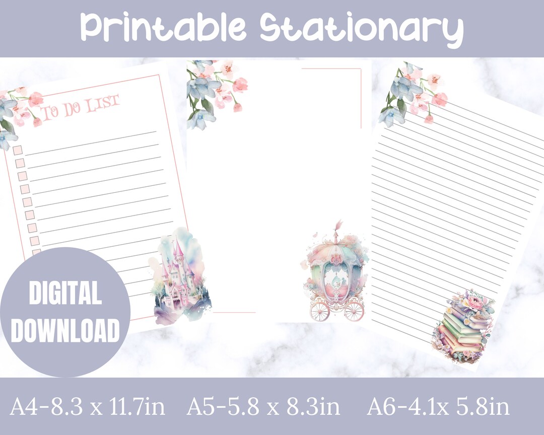 Water Colour Flower Fairy Theme Notes, to Do List, Notepads, Printable ...