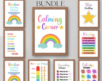 Calming Corner Poster Bundle – Printable Emotional Regulation Set