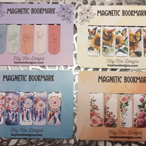 Magnetische bladwijzer, paginabeveiliging. boekcadeaus, boekenliefhebbers, leesaccessoires, boekencadeaus, cadeau-ideeën, vlinder, bloem, dromenvanger