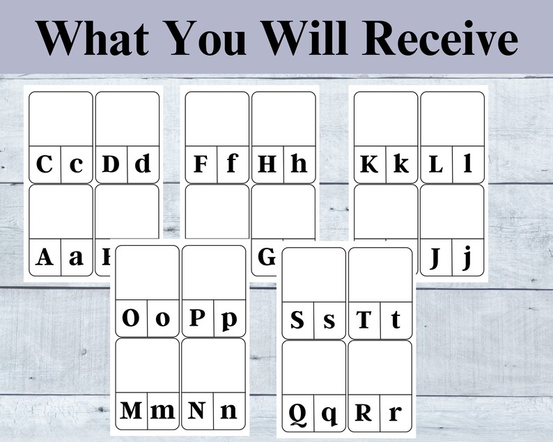 Printable Flash Cards Alphabet Matching Pictures to the - Etsy