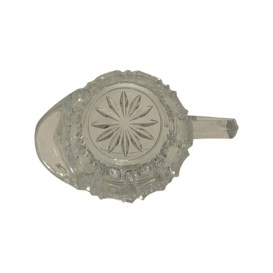 Vintage Genuine Lead Crystal Cream and Sugar Set Etsy