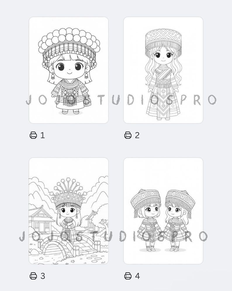 Hmong Patterns Coloring Hmong Coloring Pages 20 Total | Digital Download - Etsy