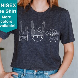 Cactus Plants Shirt, Botanical Shirt, Cute Cactus T-shirt, Gardening T-Shirt, Cactus T-Shirt, Cacti Tee shirt, Mother&#39;s Day Gift for mom