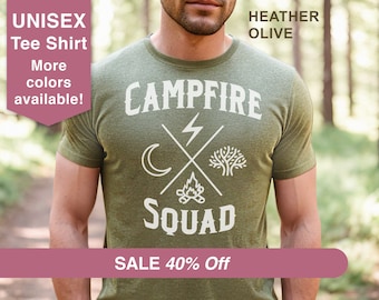 Campfire Squad T-Shirt, Matching Family Camping Shirt