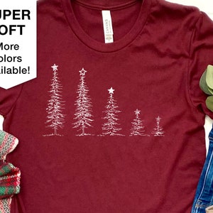 Christmas Trees tee Shirt, Christmas Shirts for Women, Christmas Tee, Christmas Shirt, Christmas shirts, Cute Christmas shirt, Holiday Tee