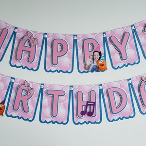 Ms. Rachel Birthday Banner: Pink & Purple Party Decoration