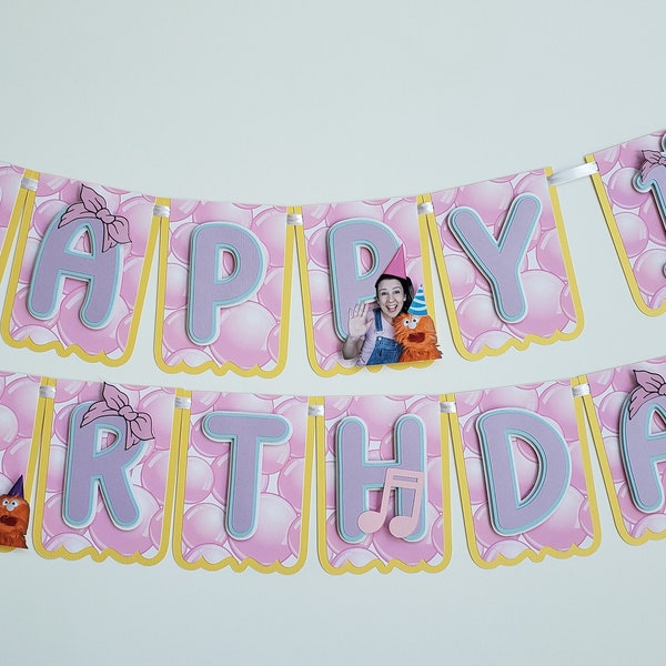 Ms. Rachel Birthday Banner Decor, Herbie Theme