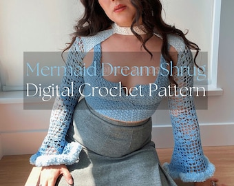 Mermaid Dream Shrug Digital PDF Crochet Pattern