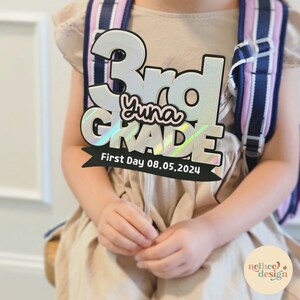 First Day of School Sign, Last Day of School Photo Prop, Back To School Sign, Kindergarten Preschool My First Day School Sign, School Photo