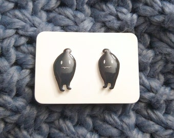 Shadow Monster Studs, Cute Video Game Earrings, Handmade Gift for Gamers, Hypoallergenic