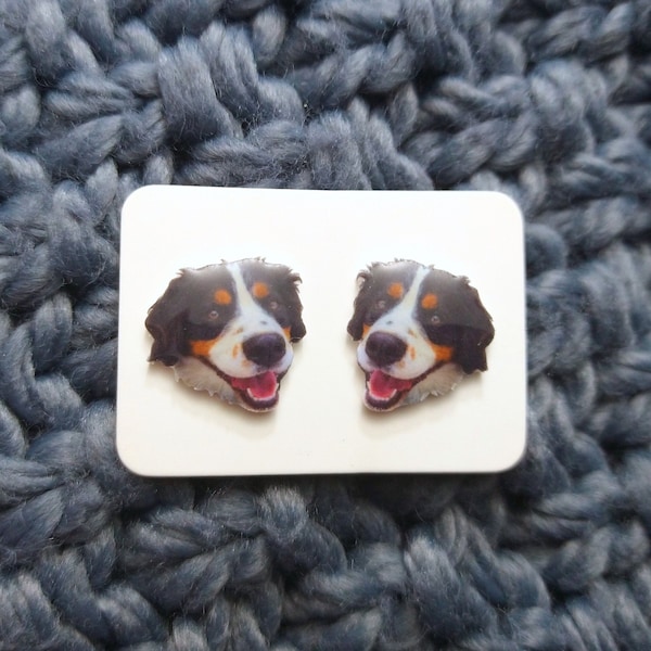 Custom Pet Photo Earrings • Cute Dog & Cat Studs • Customized Photo Gift for Him/Her