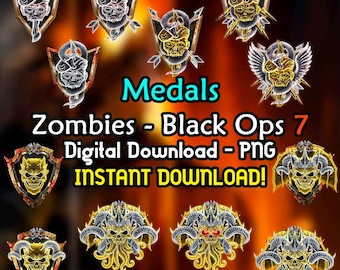 メダル ブラックオプス 7 ゾンビ - メダル - BO7 - COD - PNG