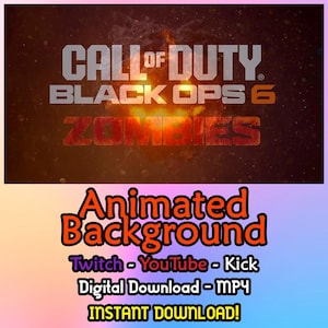 Animated Background Call of Duty: Black Ops 6 - Twitch - YouTube - Kick - Black Ops 6 - BO6 - COD