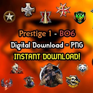Prestige Icon Pack 1 Black Ops 6 - Prestige - BO6 - COD - PNG