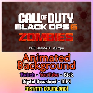 Animated Background Call of Duty: Black Ops 6 - Twitch - YouTube - Kick - Black Ops 6 - BO6 - COD
