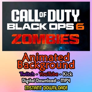 Animated Background Call of Duty: Black Ops 6 - Twitch - YouTube - Kick - Black Ops 6 - BO6 - COD