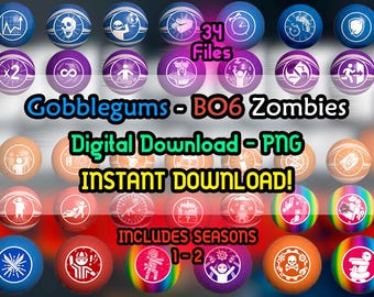 Gobblegums Black Ops 6 Zombies Icons - Gobblegums Zombies - BO6 Zombies - COD - PNG
