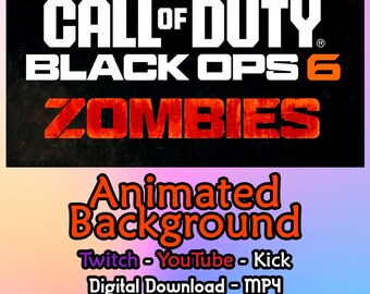 Plano de fundo animado Call of Duty: Black Ops 6 - Twitch - YouTube - Kick - Black Ops 6 - BO6 - COD