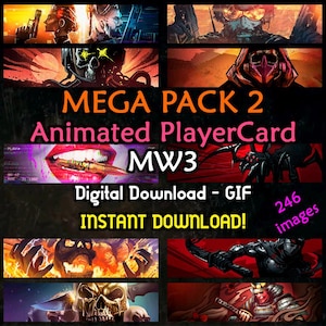 Carte de joueur animée MW3 Mega Pack 2 - Animée - Gif - Carte - MW3 - COD - BO6