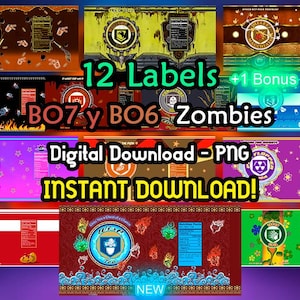 Labels Perk-a colas Black Ops 7 and 6 - Perks Zombies - BO7 Zombies - BO6 - COD - PNG