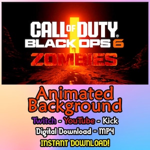 Animated Background Call of Duty: Black Ops 6 - Twitch - YouTube - Kick - Black Ops 6 - BO6 - COD