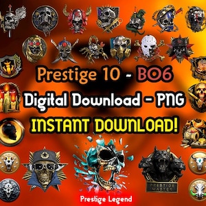 Prestige Icon Pack 10 Black Ops 6 - Prestige - BO6 - COD - PNG