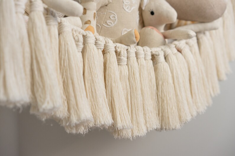 Macrame Toy Hammock Stuffed Animal Storage Macrame Toy Net Etsy