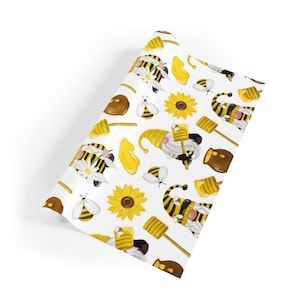 Gnome Bee Gift Wrapping Paper Rolls,1pc - Birthday Wrapping paper, Gift Wrapping paper, Anniversary wrapping paper