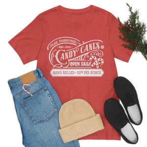 Candy Cane Lane Christmas T-shirt -  Unisex Jersey Short Sleeve Tee - Holiday Shirt