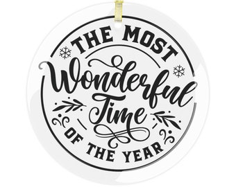 La época más maravillosa del año Adorno de vidrio - Adorno navideño