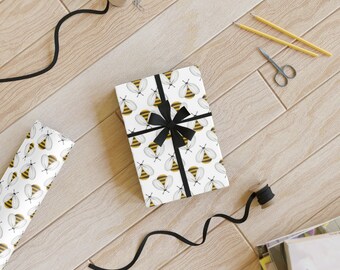 Bees Gift Wrapping Paper Rolls,1pc - Birthday Wrapping paper, Gift Wrapping paper, Anniversary wrapping paper