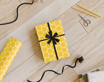 Bee Hive Gift Wrapping Paper Rolls,1pc - Birthday Wrapping paper, Gift Wrapping paper, Anniversary wrapping paper