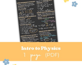 Introduction to Physics Notes: Study Guide (PDF)