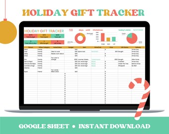 Christmas Gift Tracker, Christmas Budget Tracker, Christmas Planner, Christmas Savings Tracker, Christmas Gift Planner, Christmas Gifts
