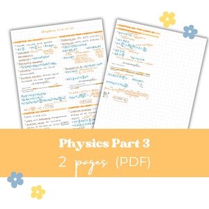 Physics Part 3 Notes: Fluids, Sound, Thermodynamics (PDF)