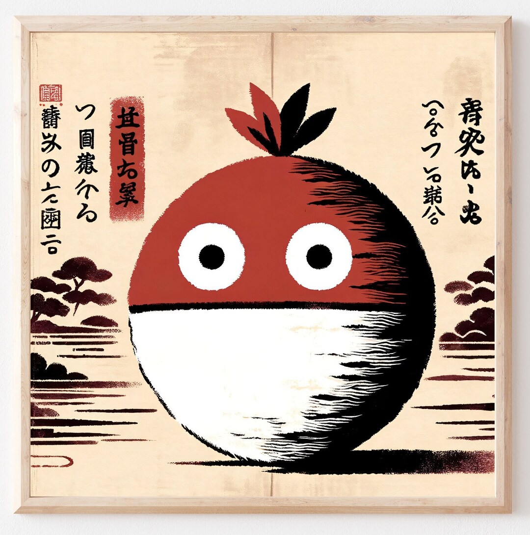 Voltorb Pokemon Wall Art DOWNLOAD ONLY, Vintage Ukiyoe Style Pokemon