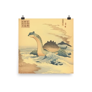 Lapras Ukiyo-e Poster, Pokémon-Inspired Art, Matte Print - Unique Gift, Original 151 Pokemon