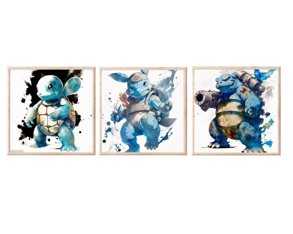 Charizard Evolution Pokemon Printable Wall Art Set, DOWNLOAD and