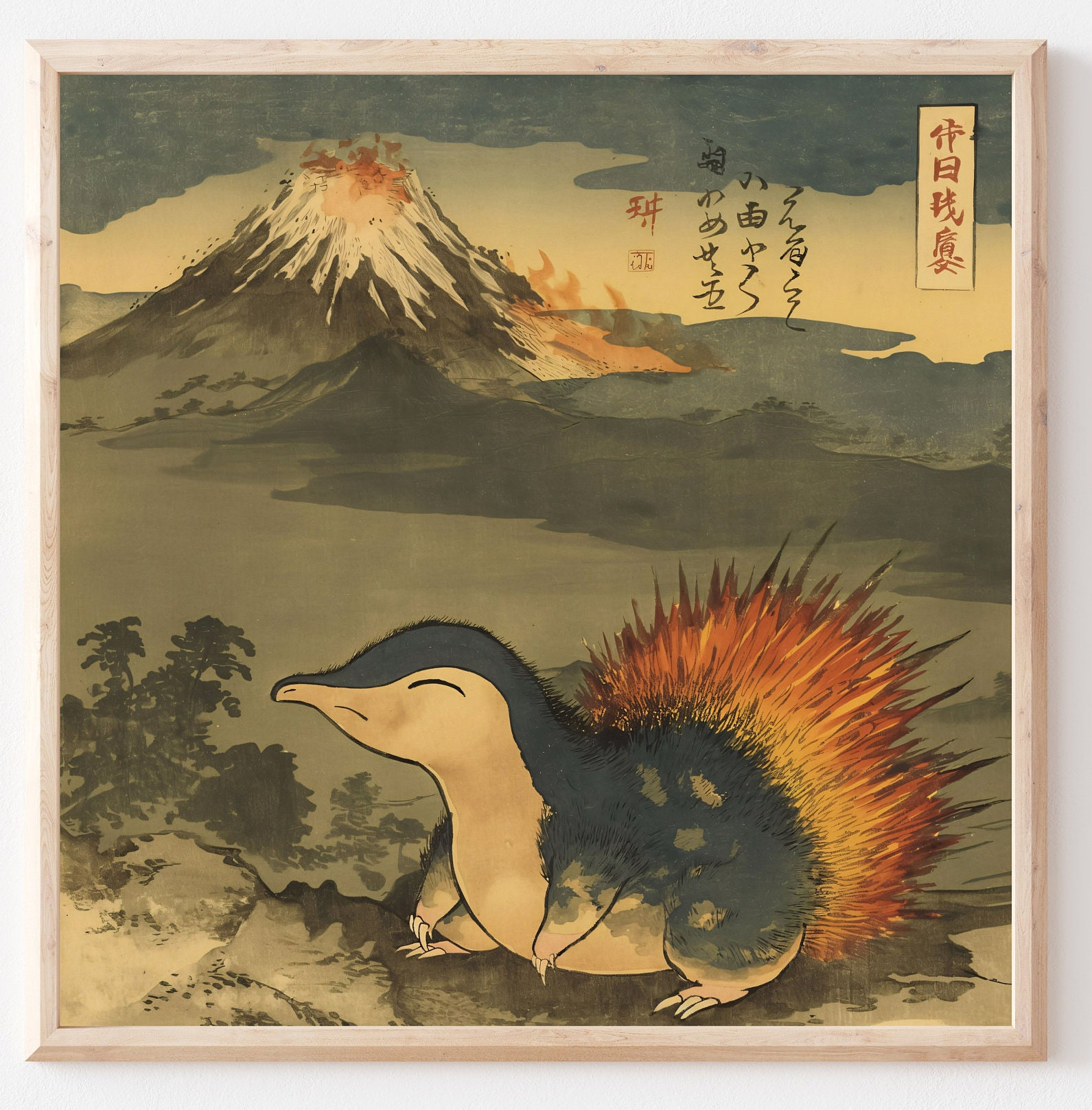 ヒノキポケモン ウォールアート - ヴィンテージスタイル、ダウンロード