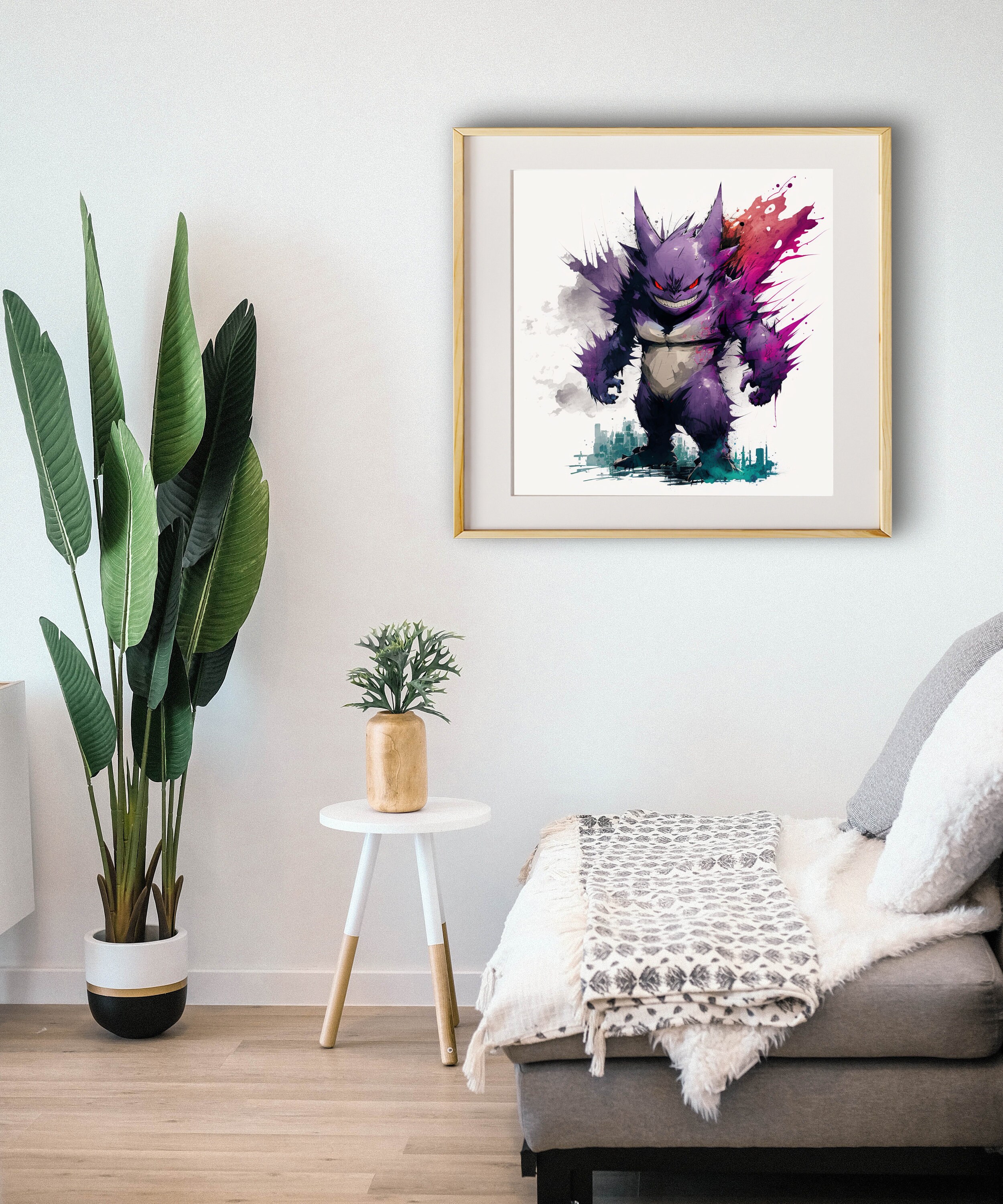 Gengar Pokemon Wall Art or Poster, DOWNLOAD ONLY | Pokemon