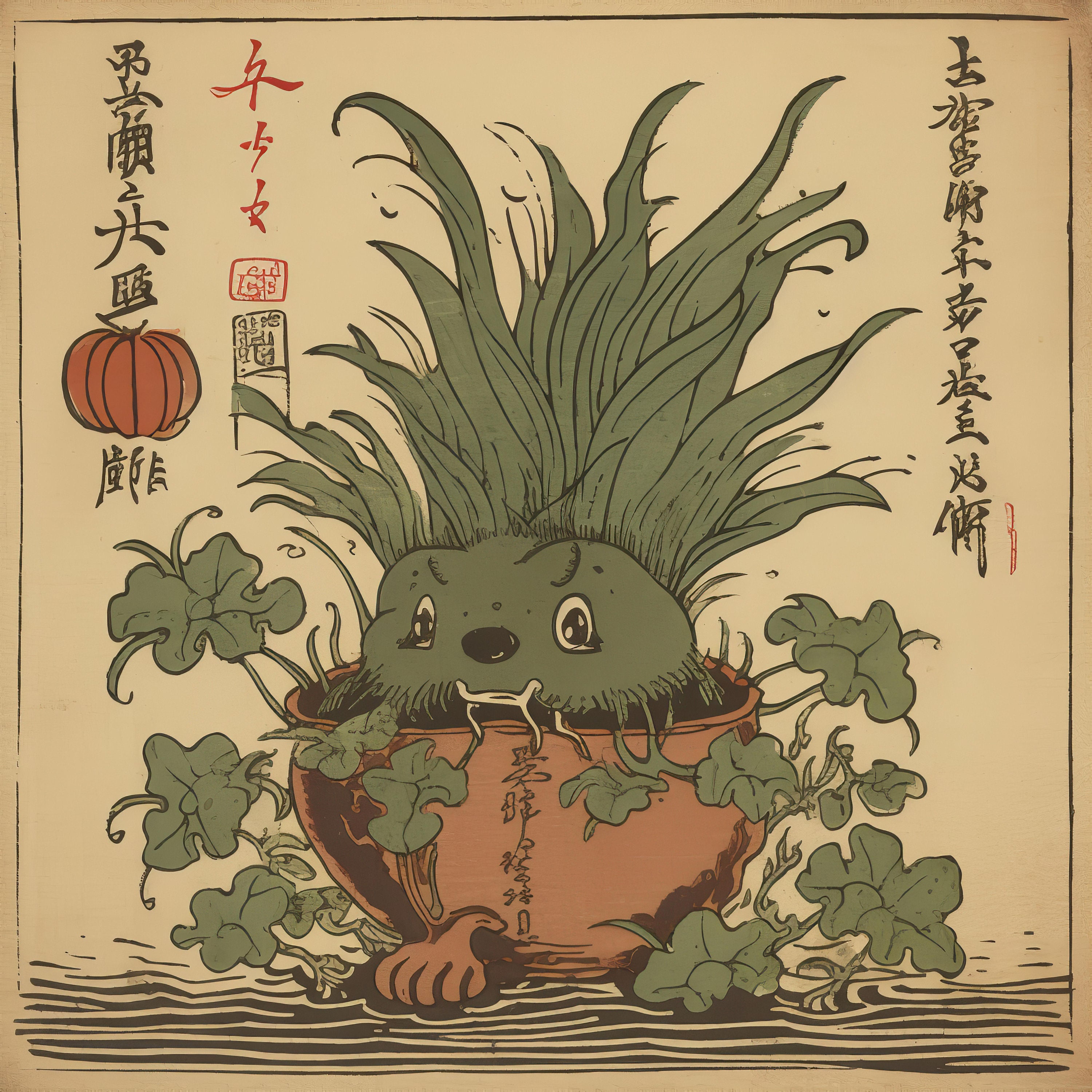 Oddish Pokemon Wall Art - Vintage Style, DOWNLOAD ONLY | Pokemon Inspired  Faux Antique Woodblock | Oddish Grass Type Print - Etsy, image size:3000x3000