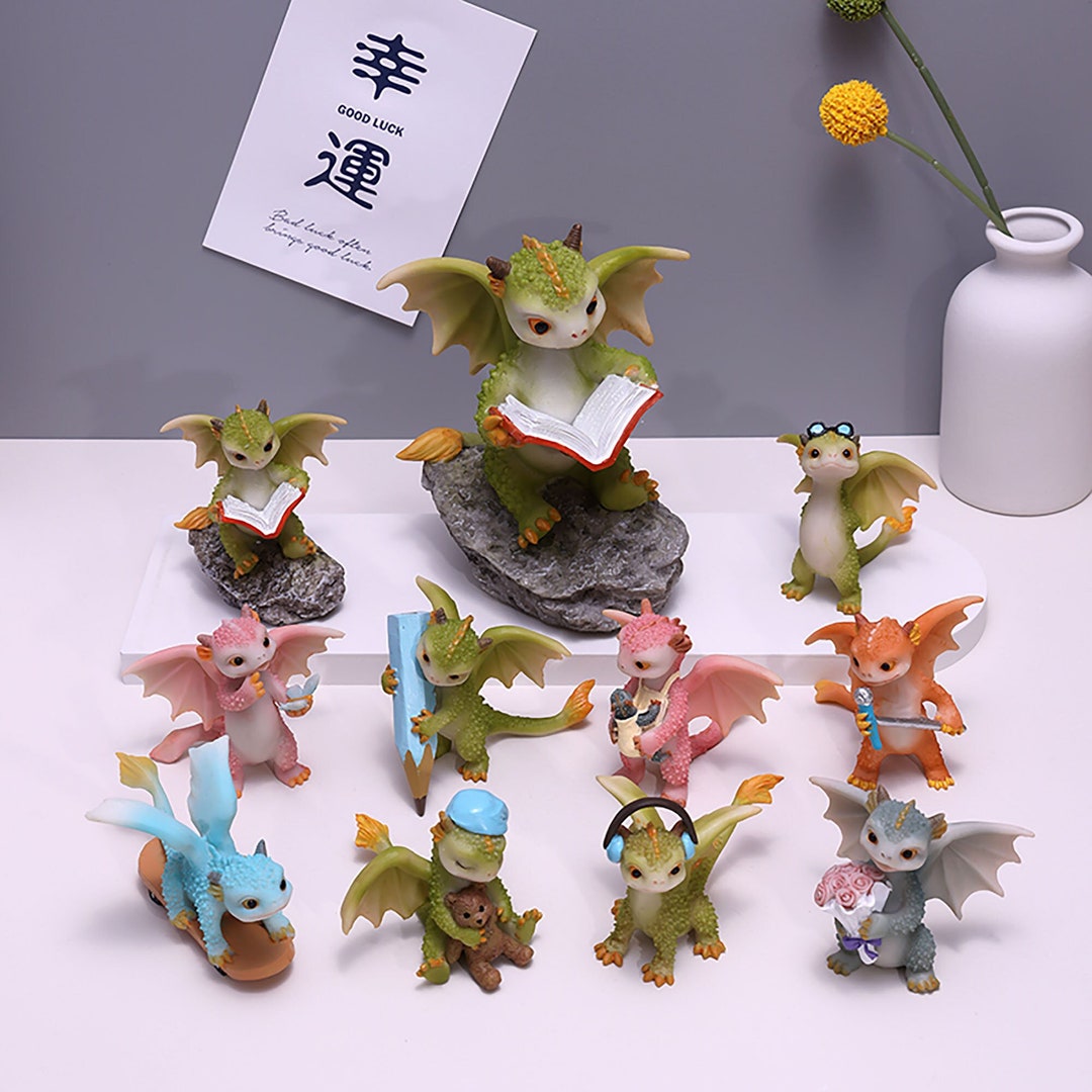 11 Style Dragon Resin Statues/desktop Ornament/outdoor Garden Etsy