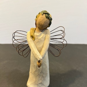 Willow Tree &quot;Celebrate&quot; Angel Figurine by Susan Lordi - Hand-Painted Resin Sculpture Celebrating Life&#39;s Joys, Perfect Gift for Celebrations