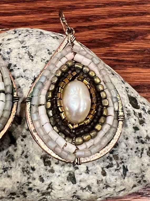 Handmade Teardrop Pearl Earrings: Unique Minimali… - image 2