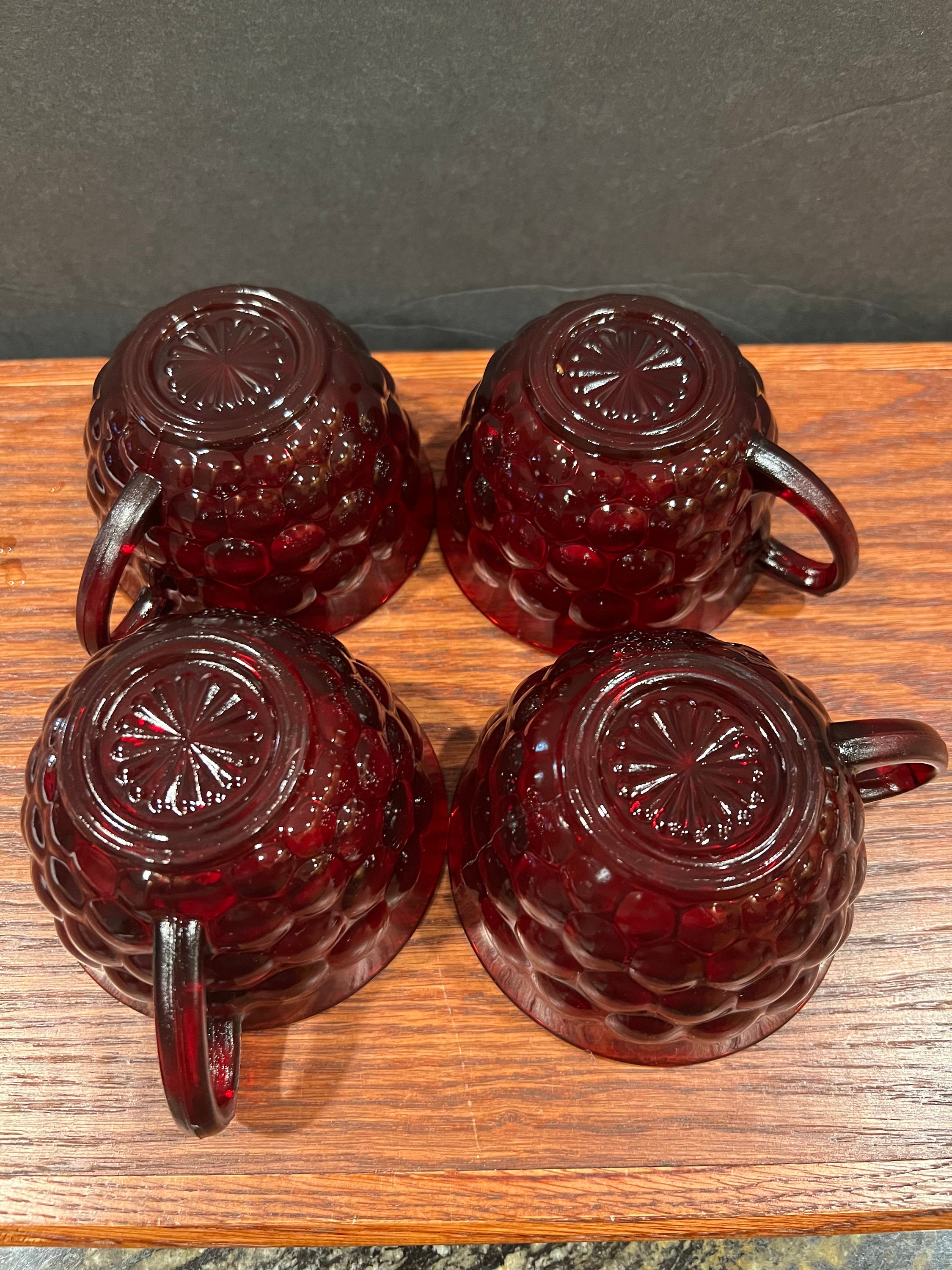 Anchor Hocking Royal Ruby Red Bubble Glass Cup – Vintage 1934-1965 ...